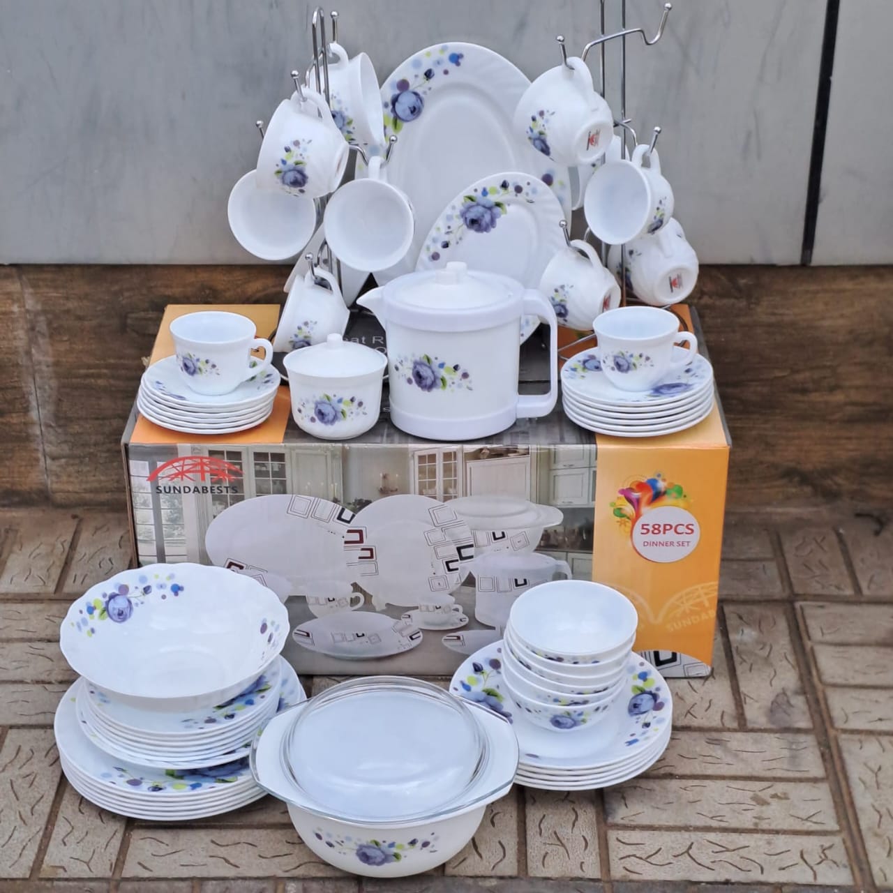 58pcs Set Ceramic Dinnerset