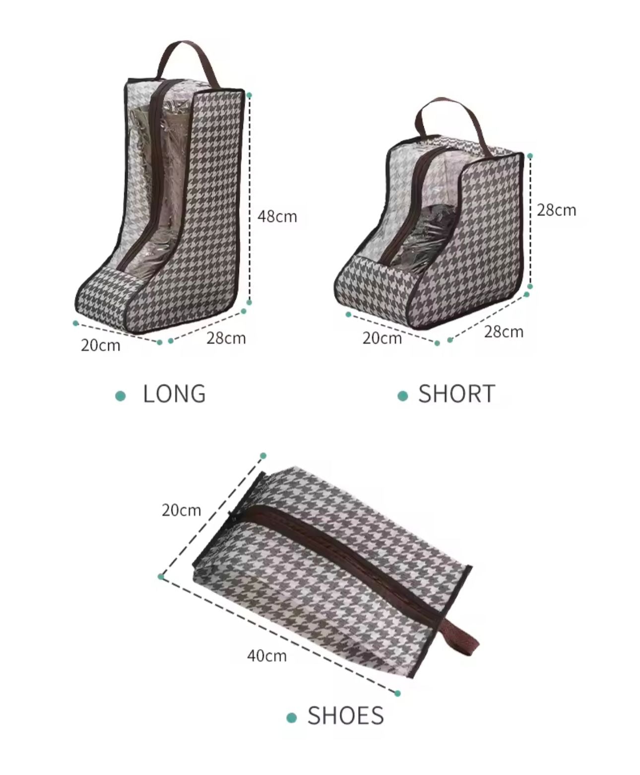 4pcs Set Boot / Shoes Storage Bag Set with Handles