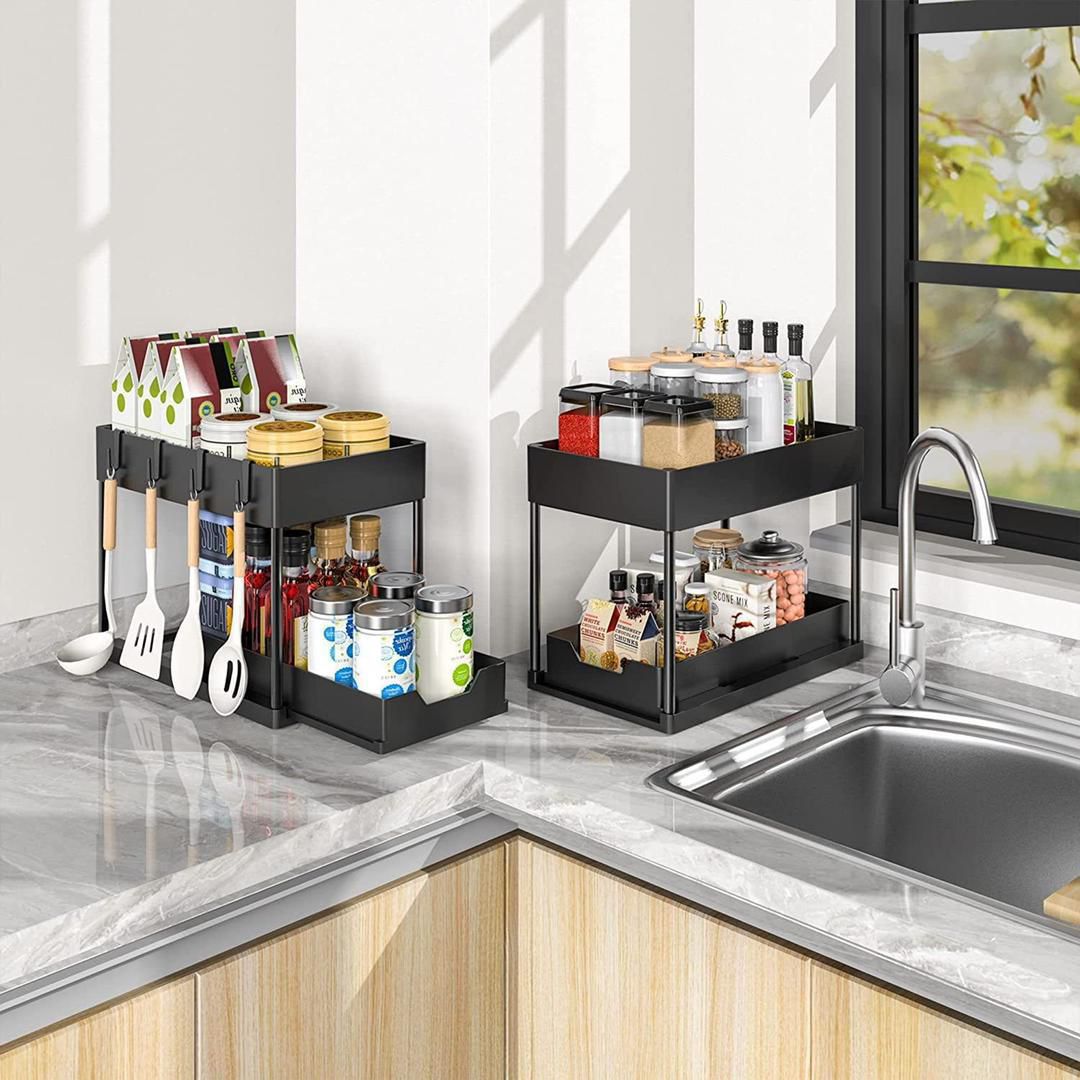 Double Sliding Under Sink Organizers and Storage
