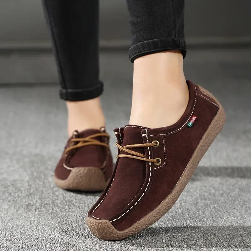 Sued leather loafers