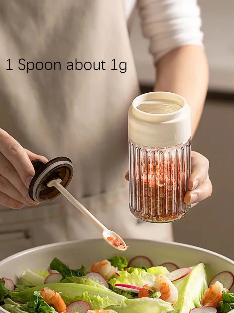 Stripped Seasoning Glass Jars