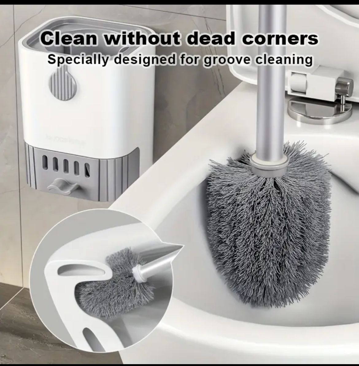 Wall Mounted Long Handle Toilet Cleaning Brush