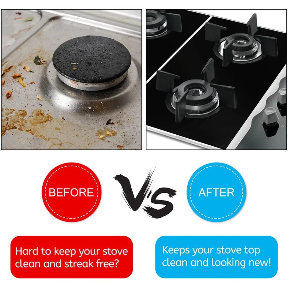 Reusable 1 Set 5-Hole Gas Stove Pad Protective Covers