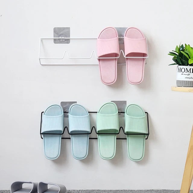 2 Pair Wall Mounted Slipper Steel Rack