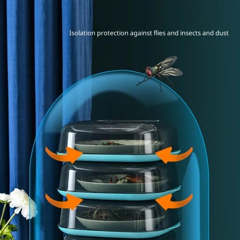 Square Acrylic Clear Food cover with Base Dish