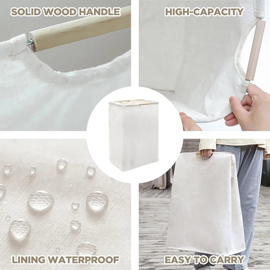 Laundry Hampers with bamboo Handles