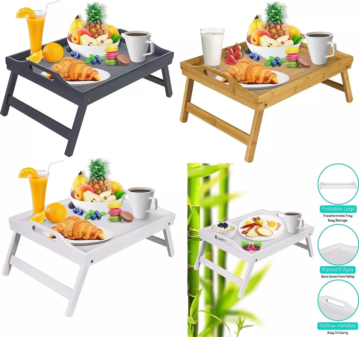 Foldable Bamboo Tray