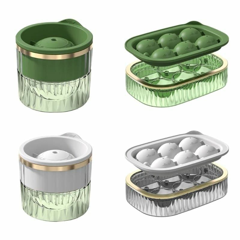 2 in 1 ice cube maker with tray and ball maker
