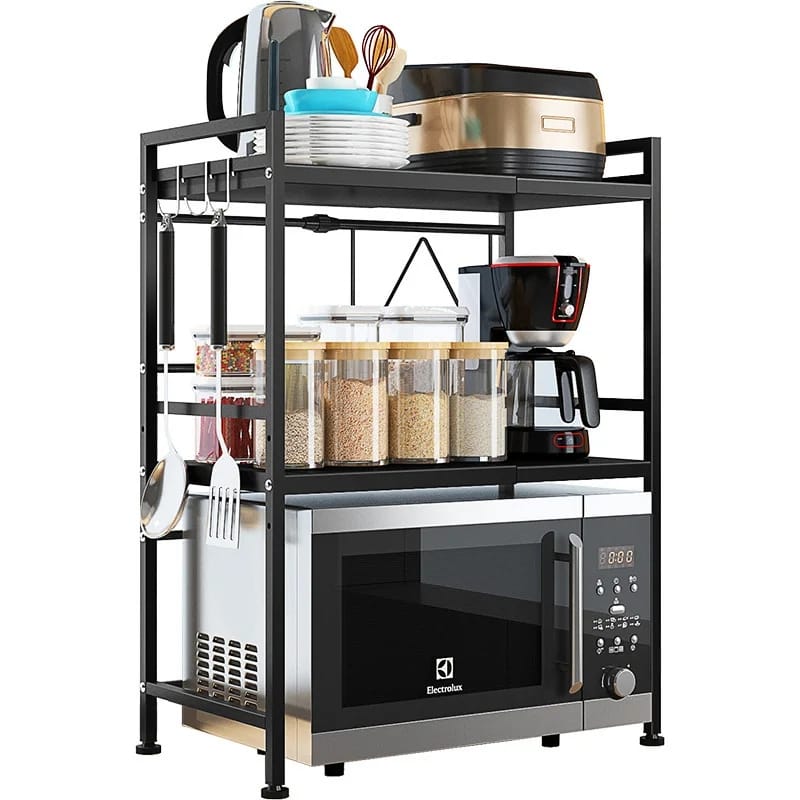 2 Tier Heavy Duty Telescopic Adjustable Microwave Stand