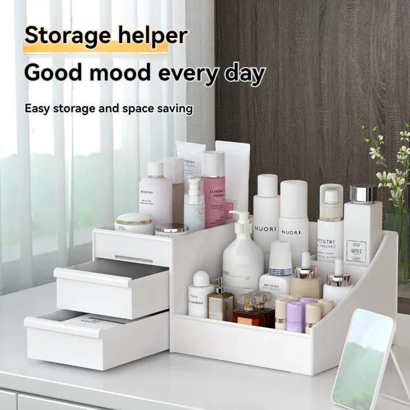 Cosmetic Storage Box with Drawers