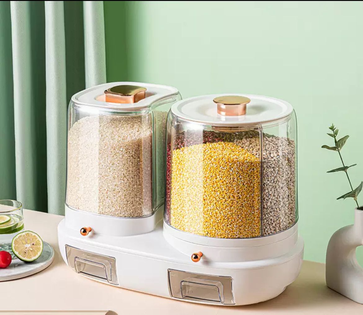Rotatable grain storage box