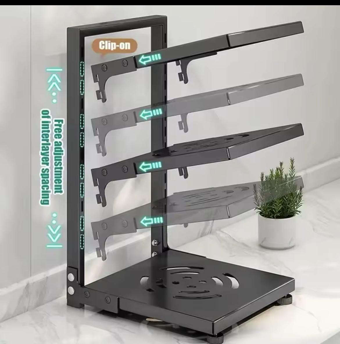 Kitchen adjustable storage rack