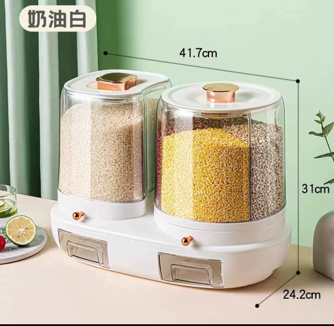 Rotatable grain storage box