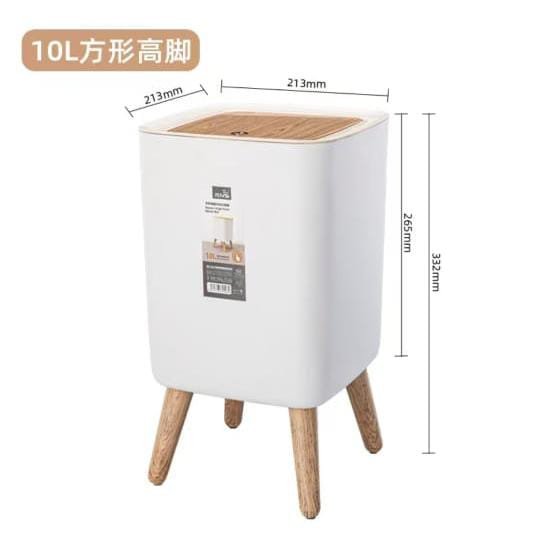 10 Litres Large-Capacity Plastic Home Kitchen Trash Can