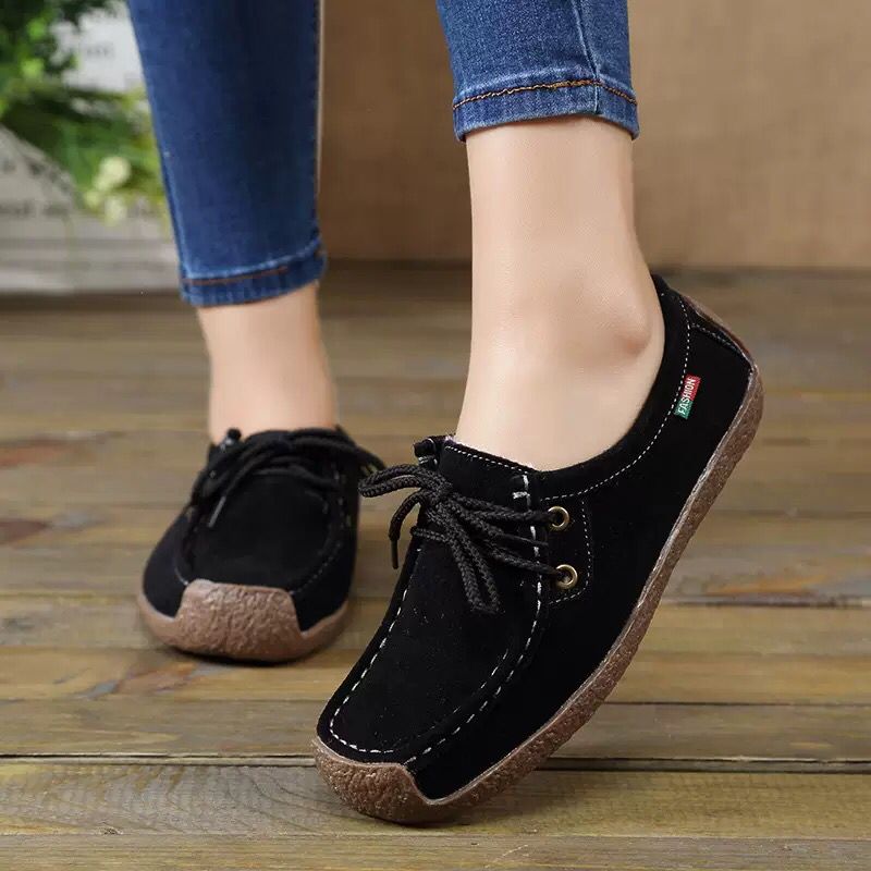 Sued leather loafers