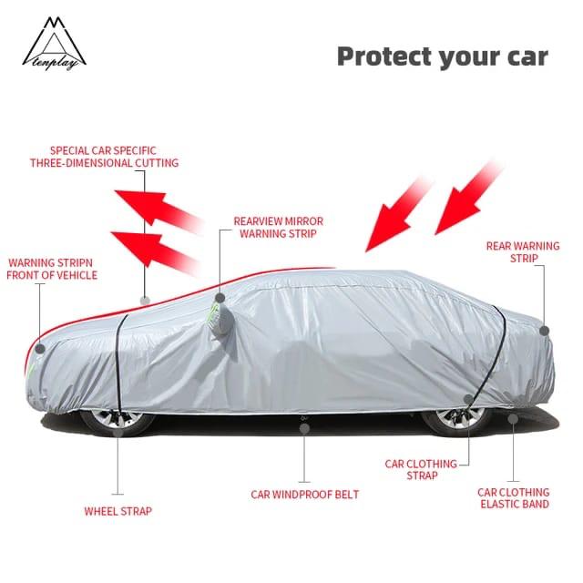High Quality Universal Grey Car Cover