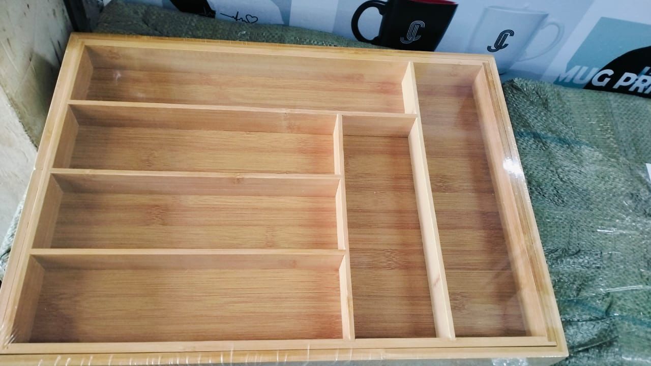 Multifunctional Bamboo Drawer Organizer