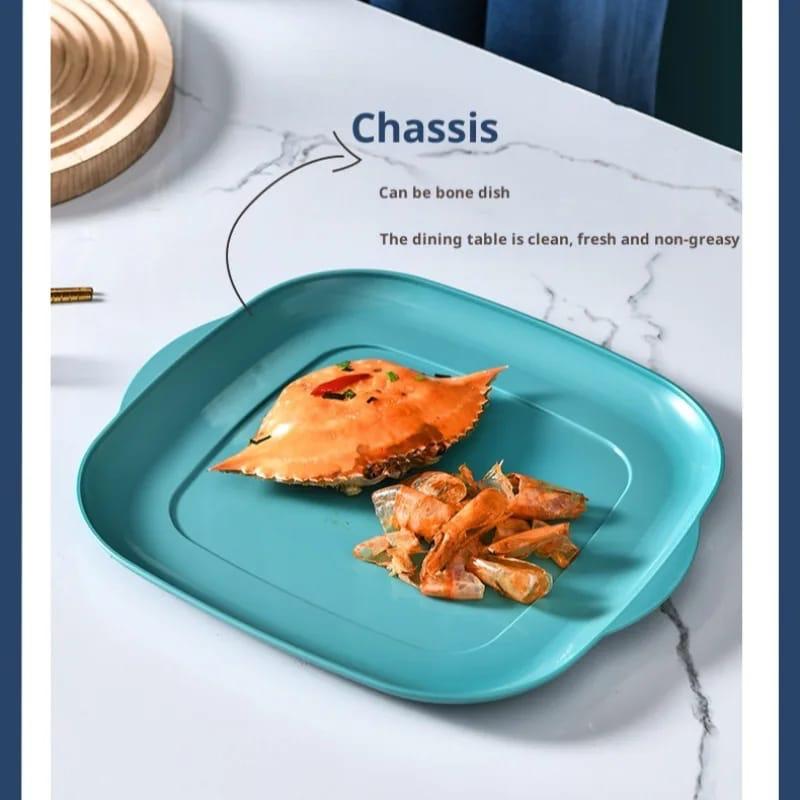Square Acrylic Clear Food cover with Base Dish