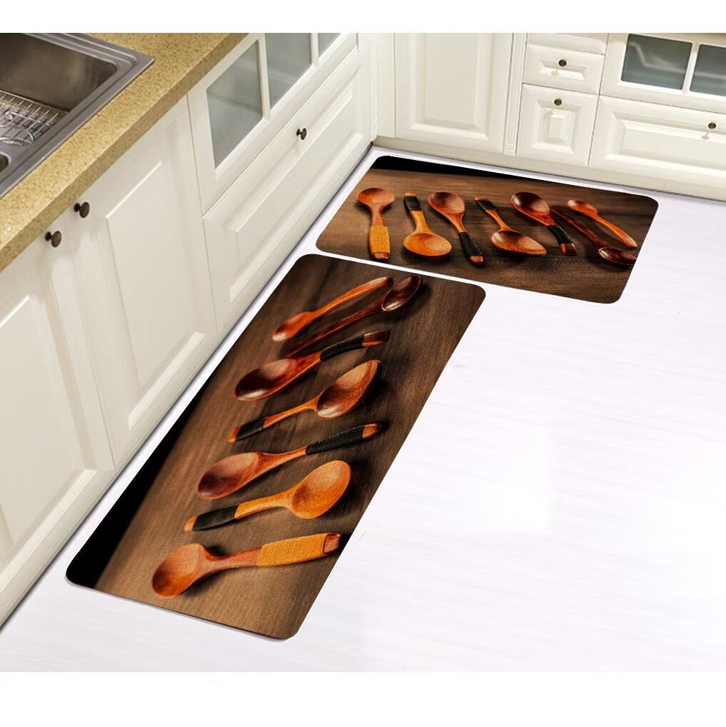 2pcs Set Non Slip Rubber Kitchen Mats