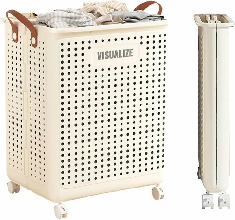 Foldable Multipurpose Hamper Basket With Wheels