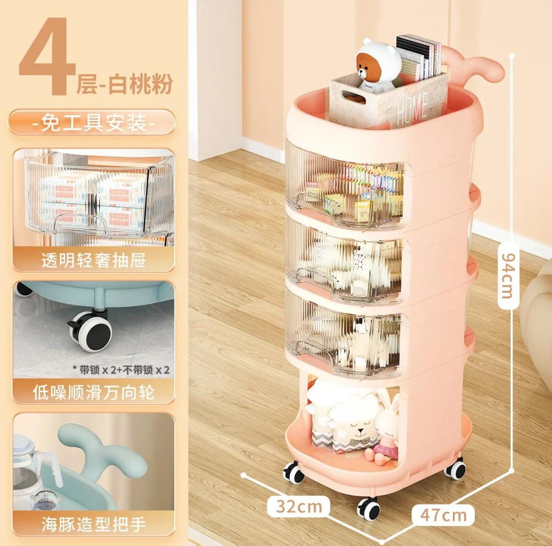 4 tier organizer trolley with wheels