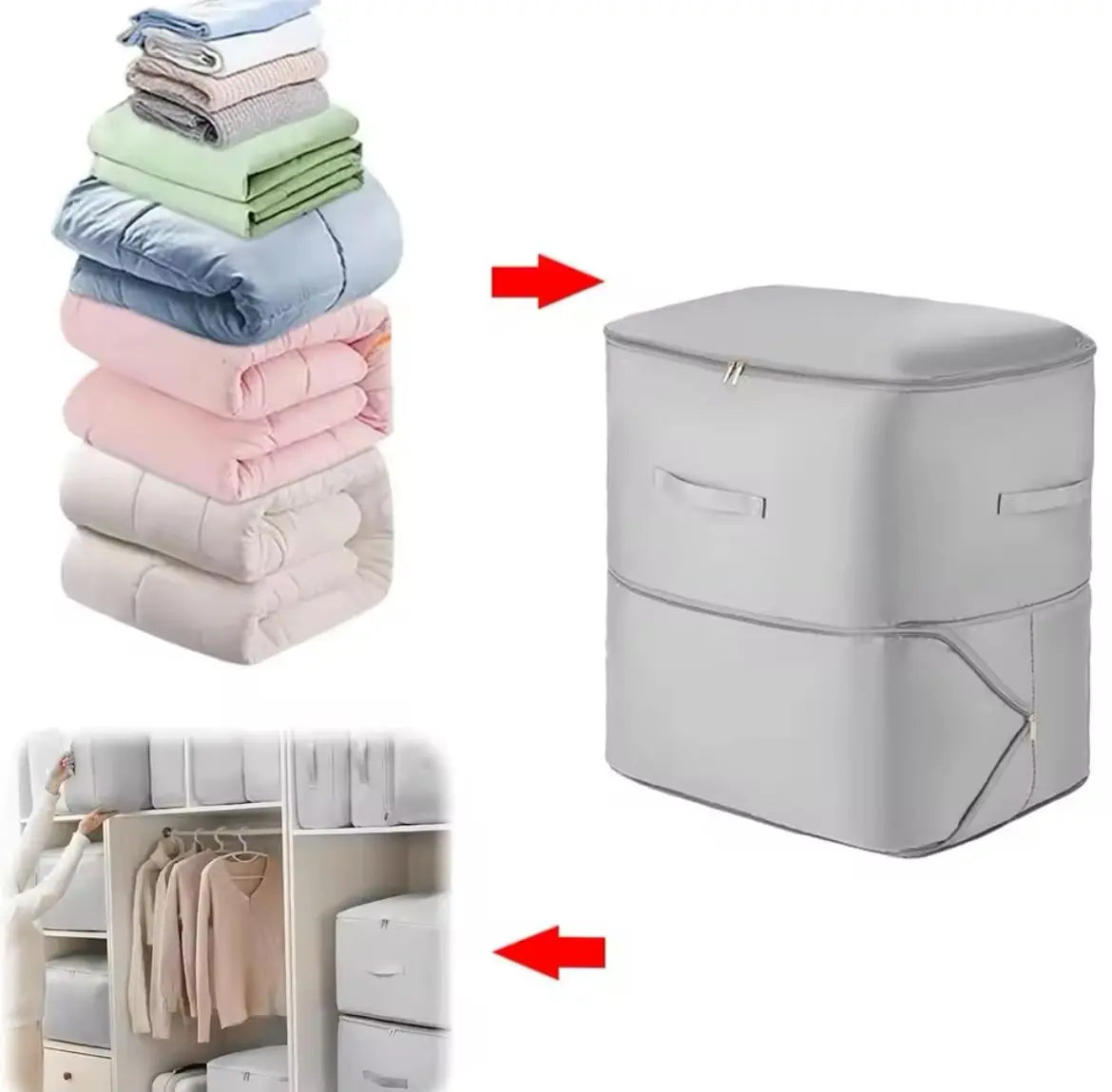 Space saving closet organizer