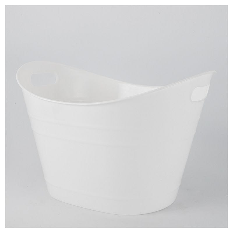 Large capacity white ice bucket