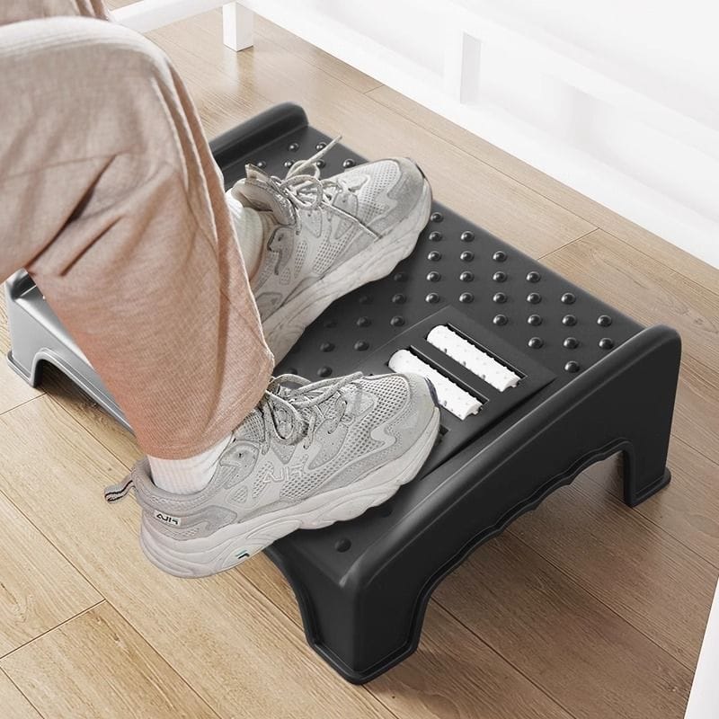 Ergonomic & nonskid foot rest/toilet stool for rest & pain relief