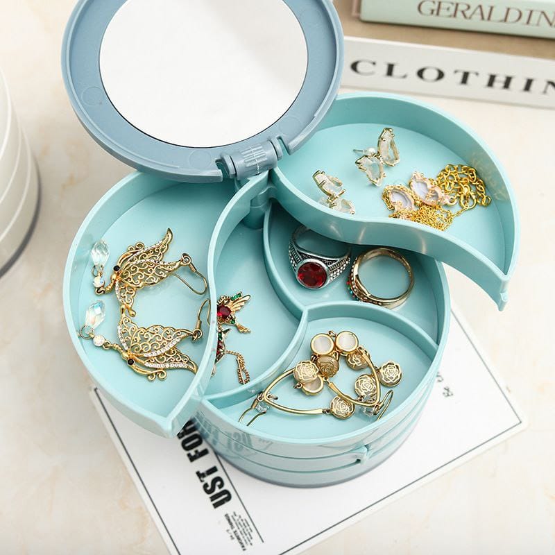 4 layer rotating accessories storage box