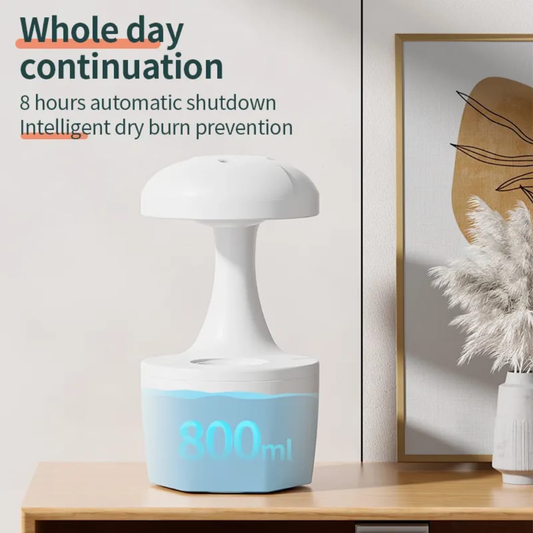 Anti-gravity water droplets humidifier