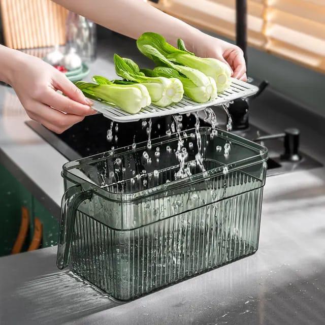 5Litres Acrylic Refrigerator Storage Containers With Handle