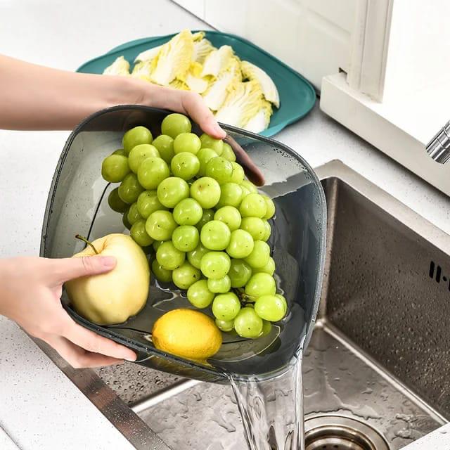 Square Acrylic Clear Food cover with Base Dish