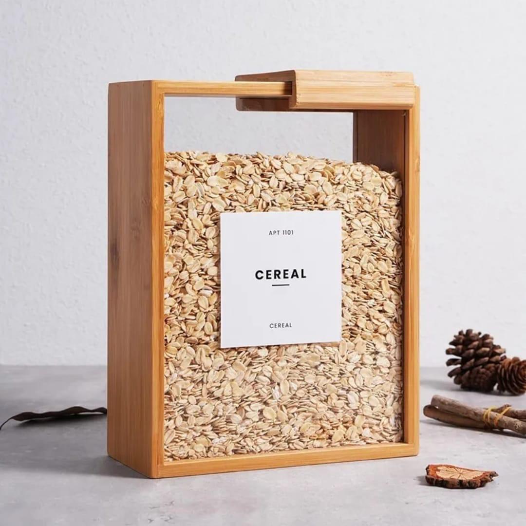 3Ltrs Bamboo Dry Food/Cereals Storage Container