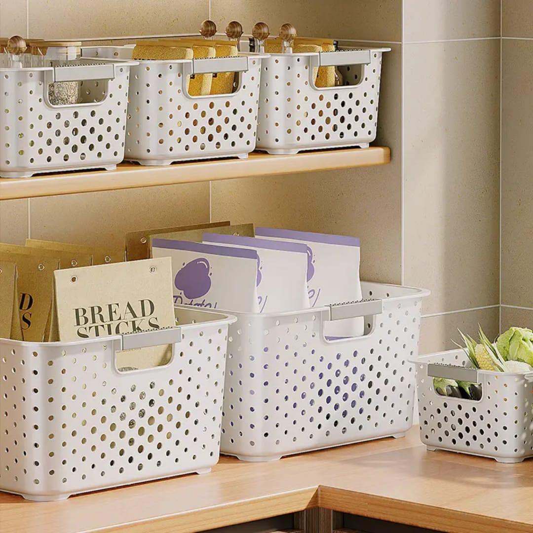 Extra large multipurpose pantry storage baskets/containers with handle