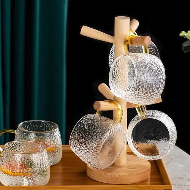 9pcs Set Transparent Coffee/Tea Pot Hot/Cold Water Pitcher