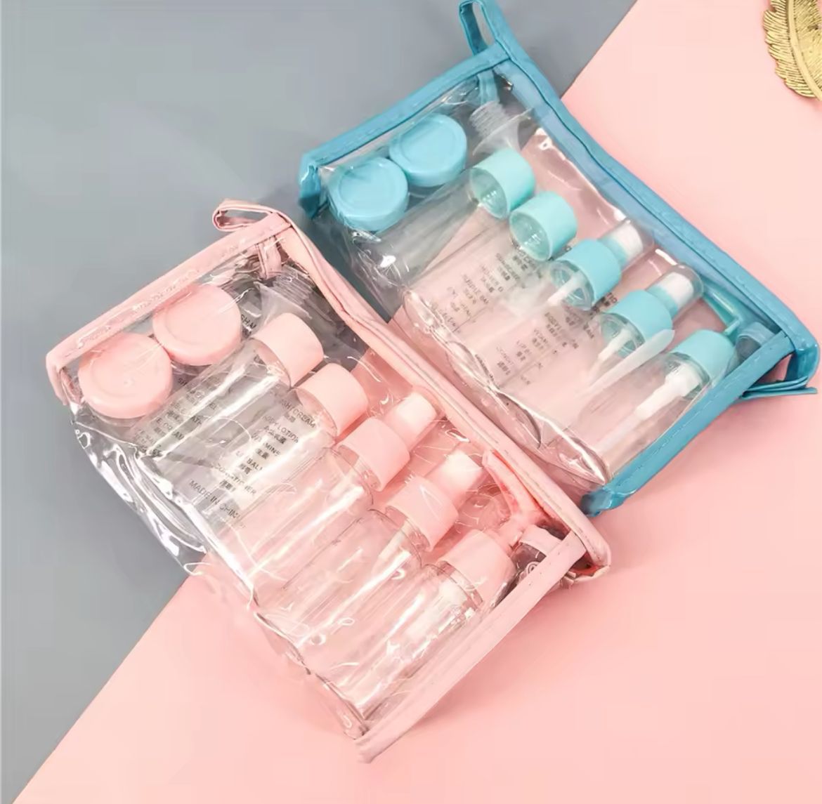 10pcs Set Refillable Travel Bottles Kit
