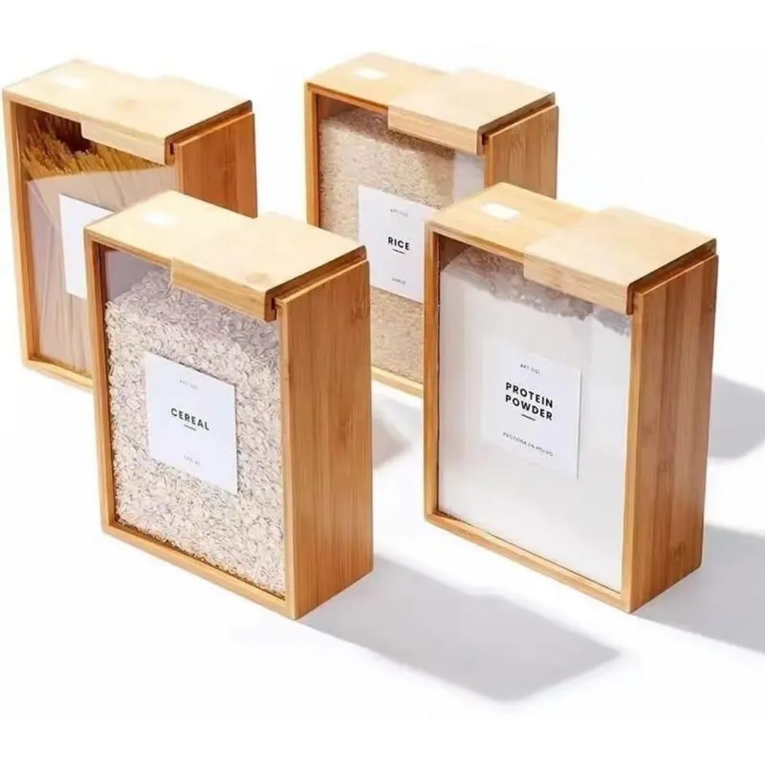 3Ltrs Bamboo Dry Food/Cereals Storage Container