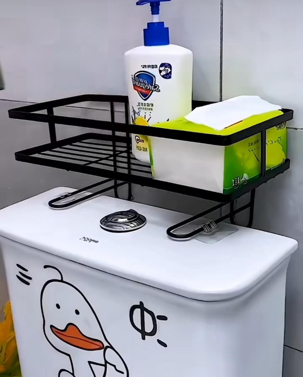 Over the toilet rack