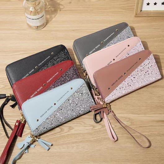 Glittery Sequin Patchwork Ladies Wallet
