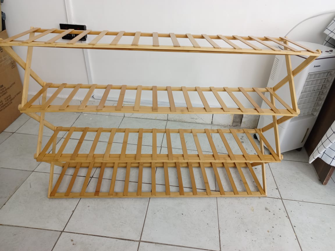 Foldable Bamboo Shoe Rack Stand