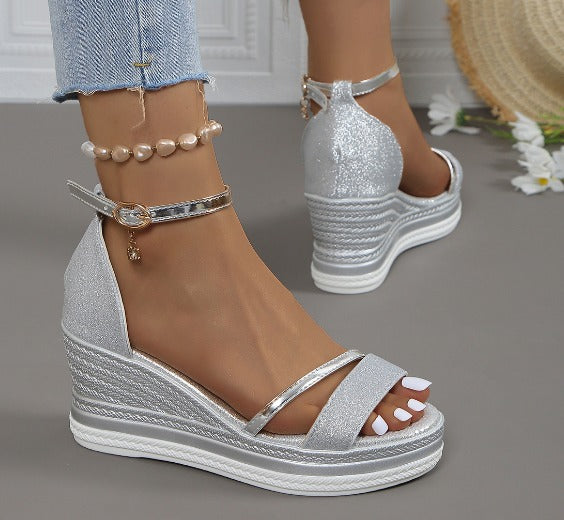 Wedge glitters shoes