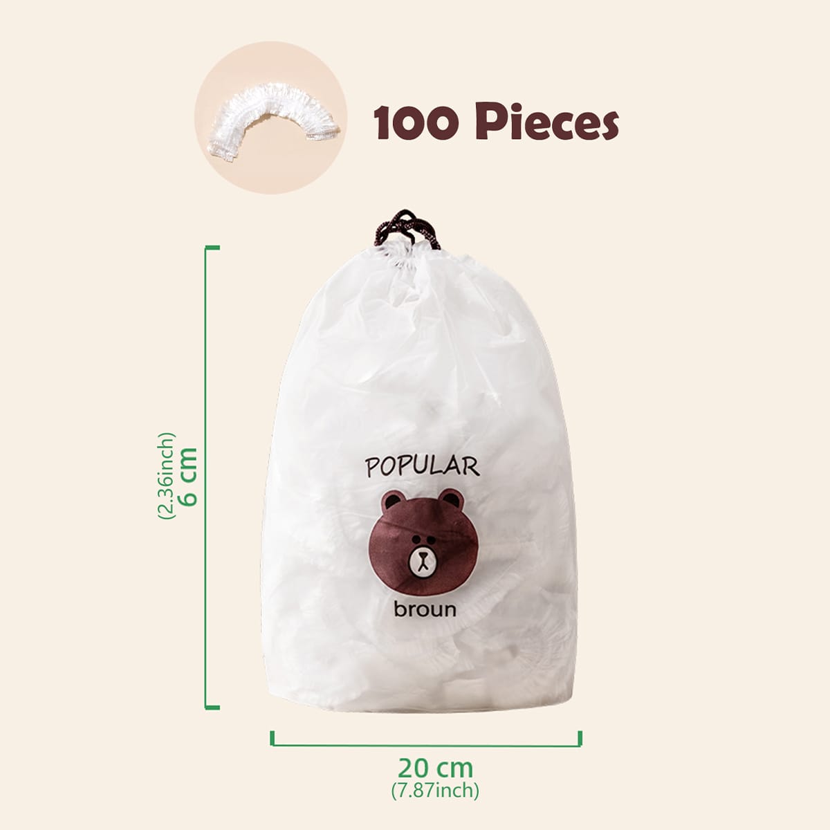 100Pcs Set Reusable Food Storage Cover Bags