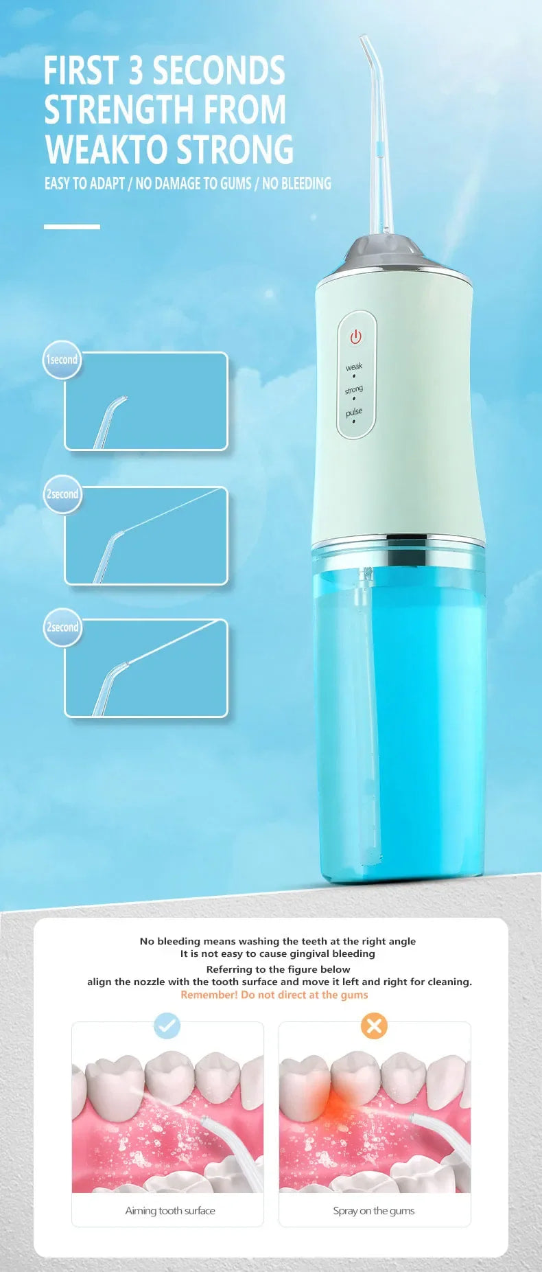 4 Nozzles New Dental Water Jet Irrigator