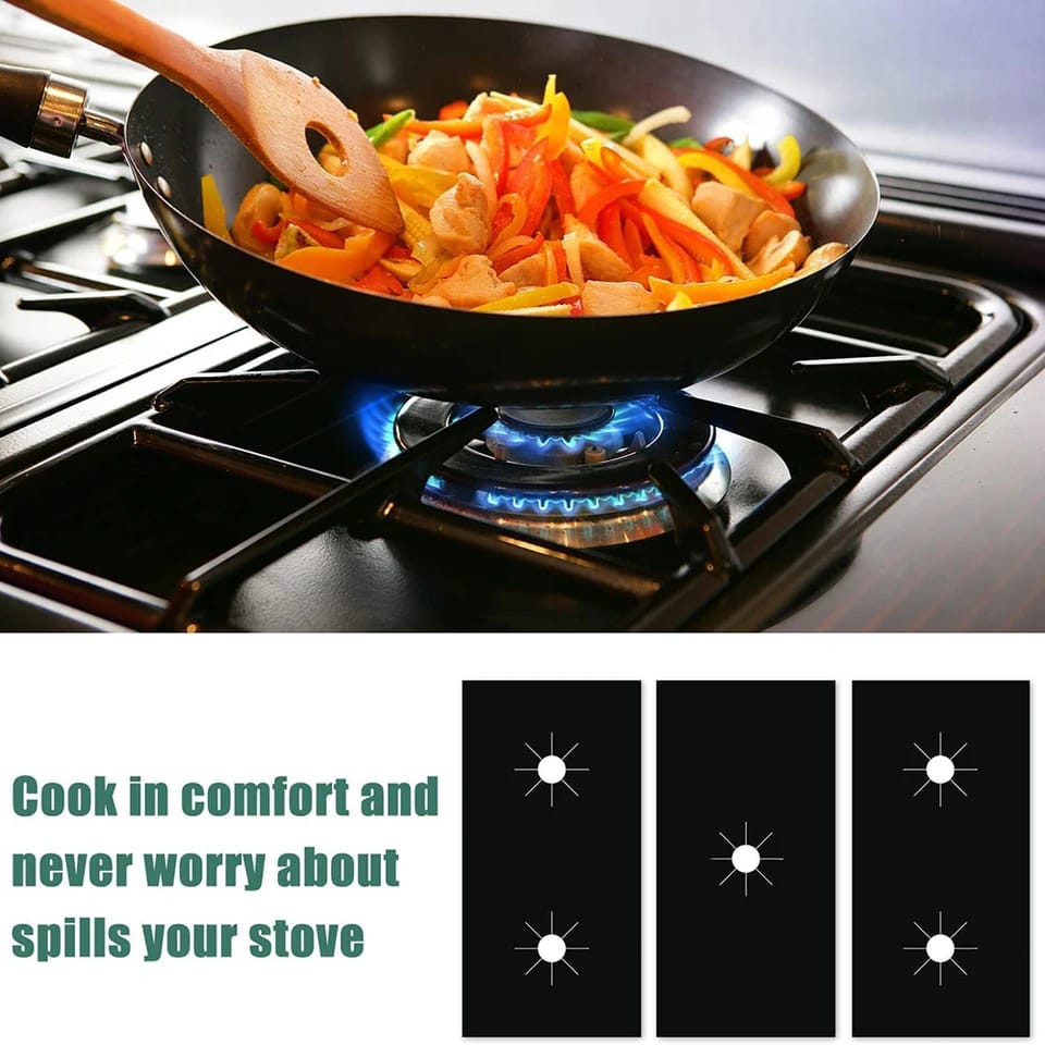 Reusable 1 Set 5-Hole Gas Stove Pad Protective Covers