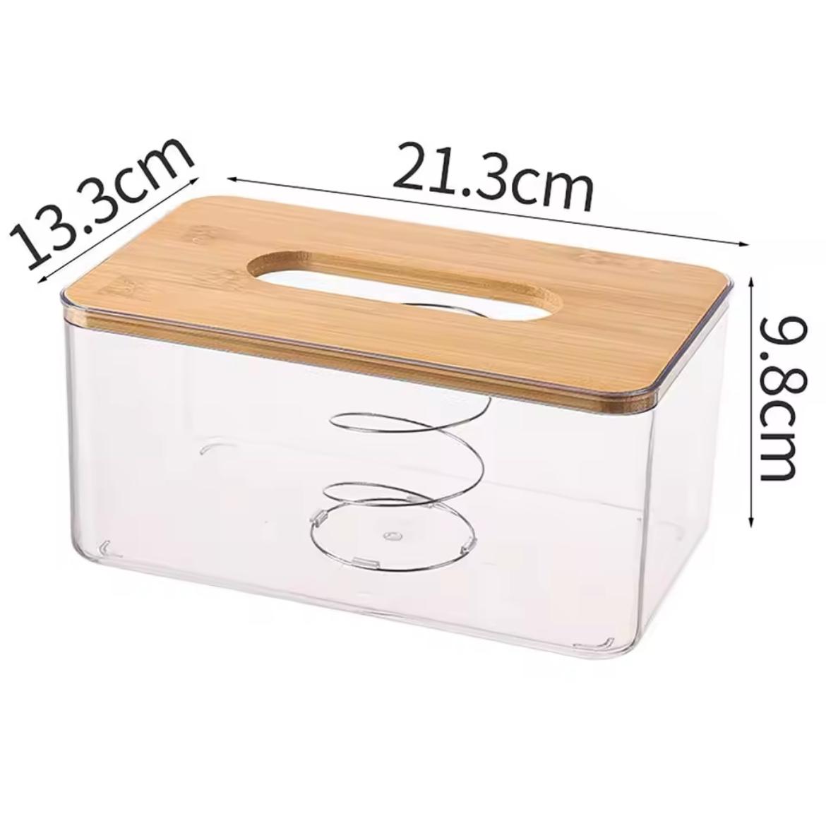 Nordic minimalist tissue box/serviette holder with bamboo lid