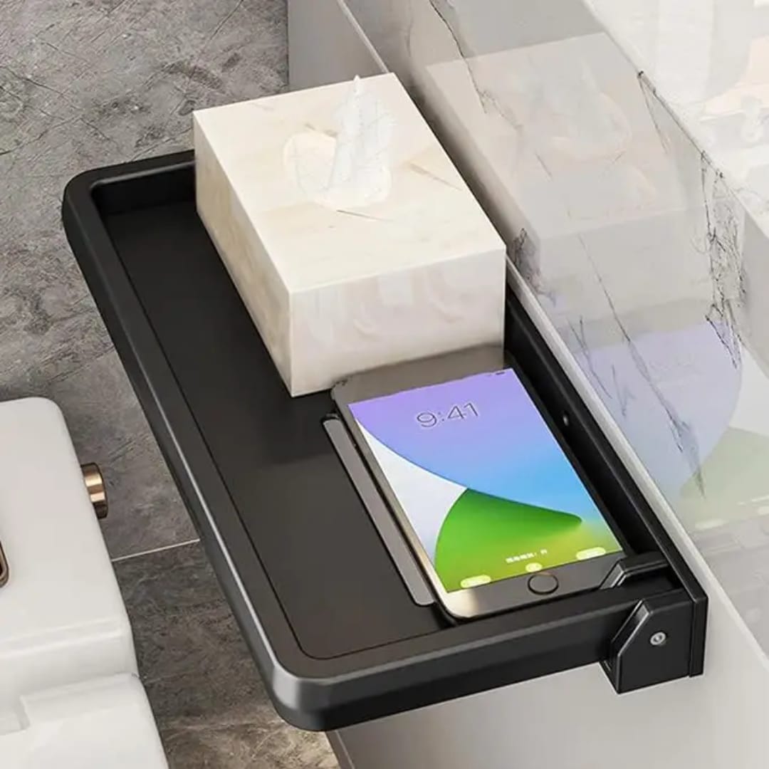 Foldable Shelf Space Saving Shower Rack