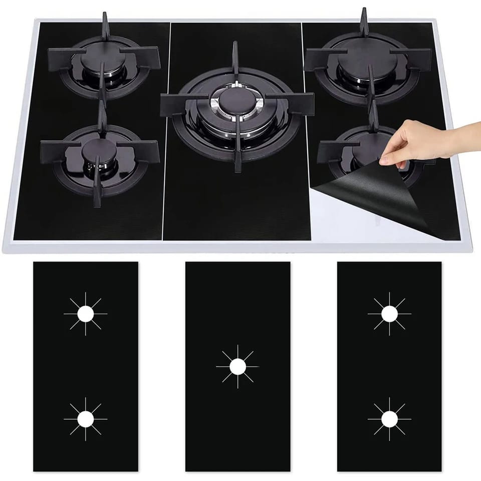Reusable 1 Set 5-Hole Gas Stove Pad Protective Covers