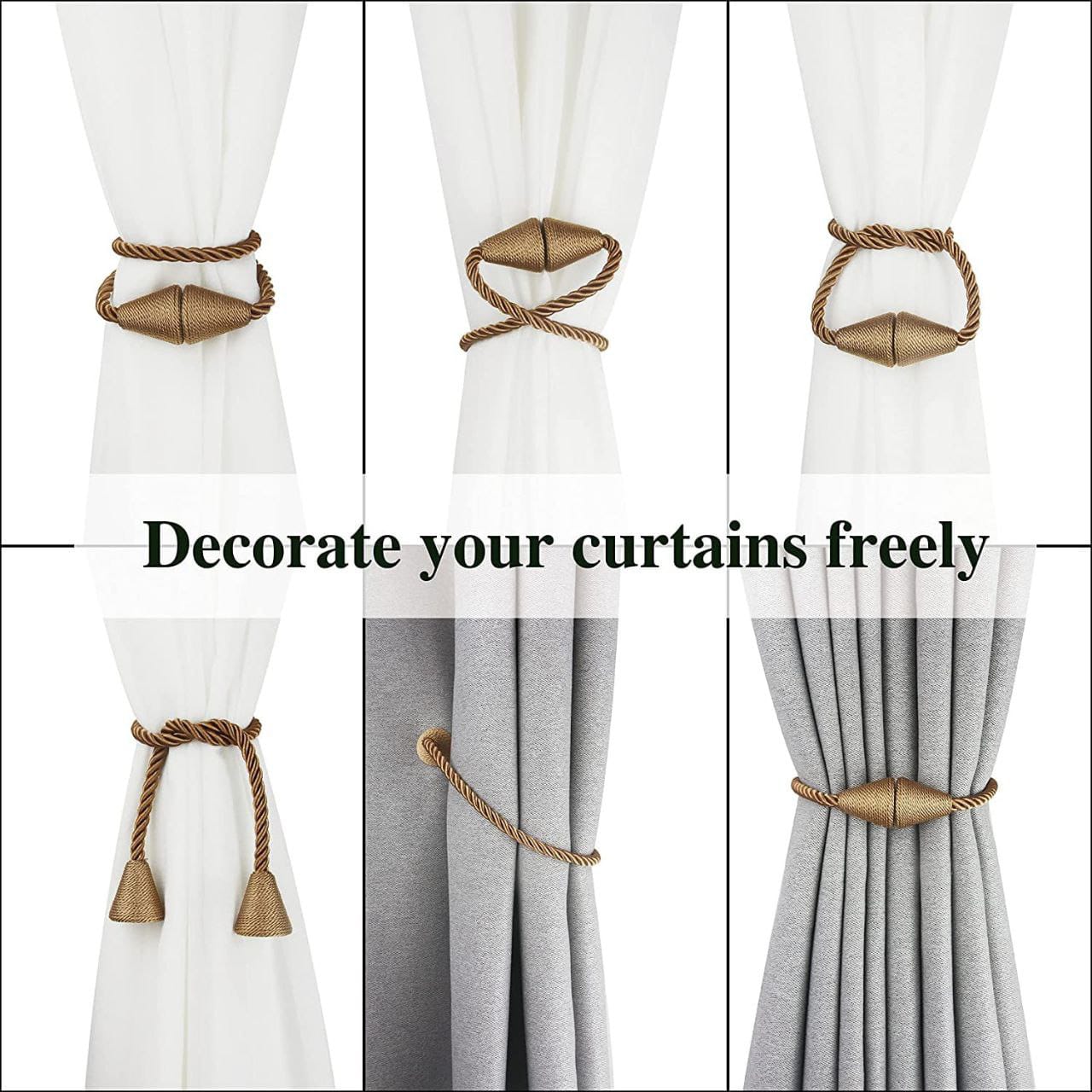 2pcs Set Magnetic Curtain Tiebacks