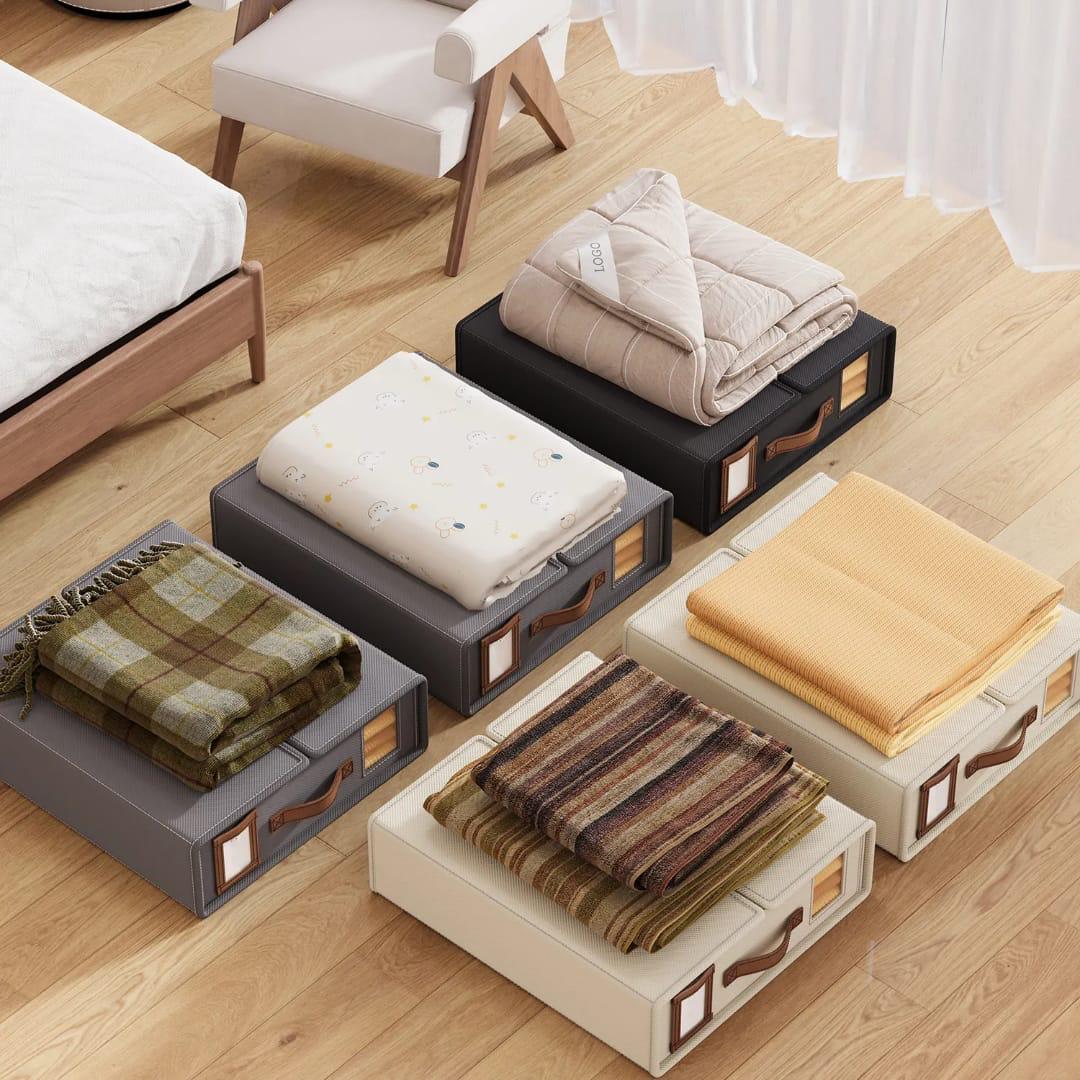 Stackable Fabric Closet Storage Organizer Box