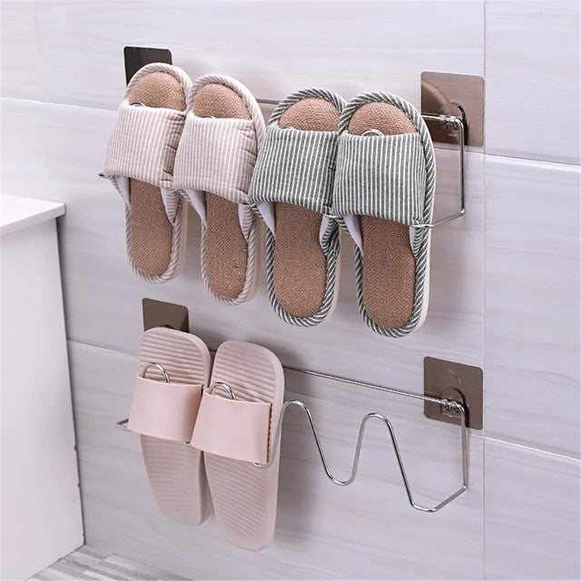 2 Pair Wall Mounted Slipper Steel Rack
